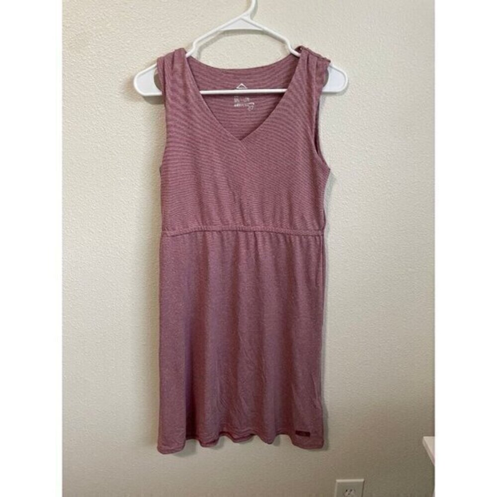 McKinley Women Medium Athleisure Dress‎ Sleeveless Striped Casual Travel Dress